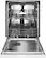 Angle. KitchenAid - 24" Front Control Built-In Dishwasher with Stainless Steel Tub, ProWash Cycle, 3rd Rack, 39 dBA - White.