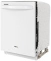 Angle. Whirlpool - 24" Top Control Built-In Dishwasher with Stainless Steel Tub, Large Capacity, 3rd Rack, 47 dBA - White.