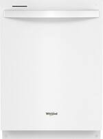 Whirlpool - 24" Top Control Built-In Dishwasher with Stainless Steel Tub, Large Capacity, 3rd Rack, 47 dBA - White - Front_Standard