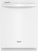 Whirlpool - 24" Top Control Built-In Dishwasher with Stainless Steel Tub, Large Capacity, 3rd Rack, 47 dBA - White - Front_Zoom