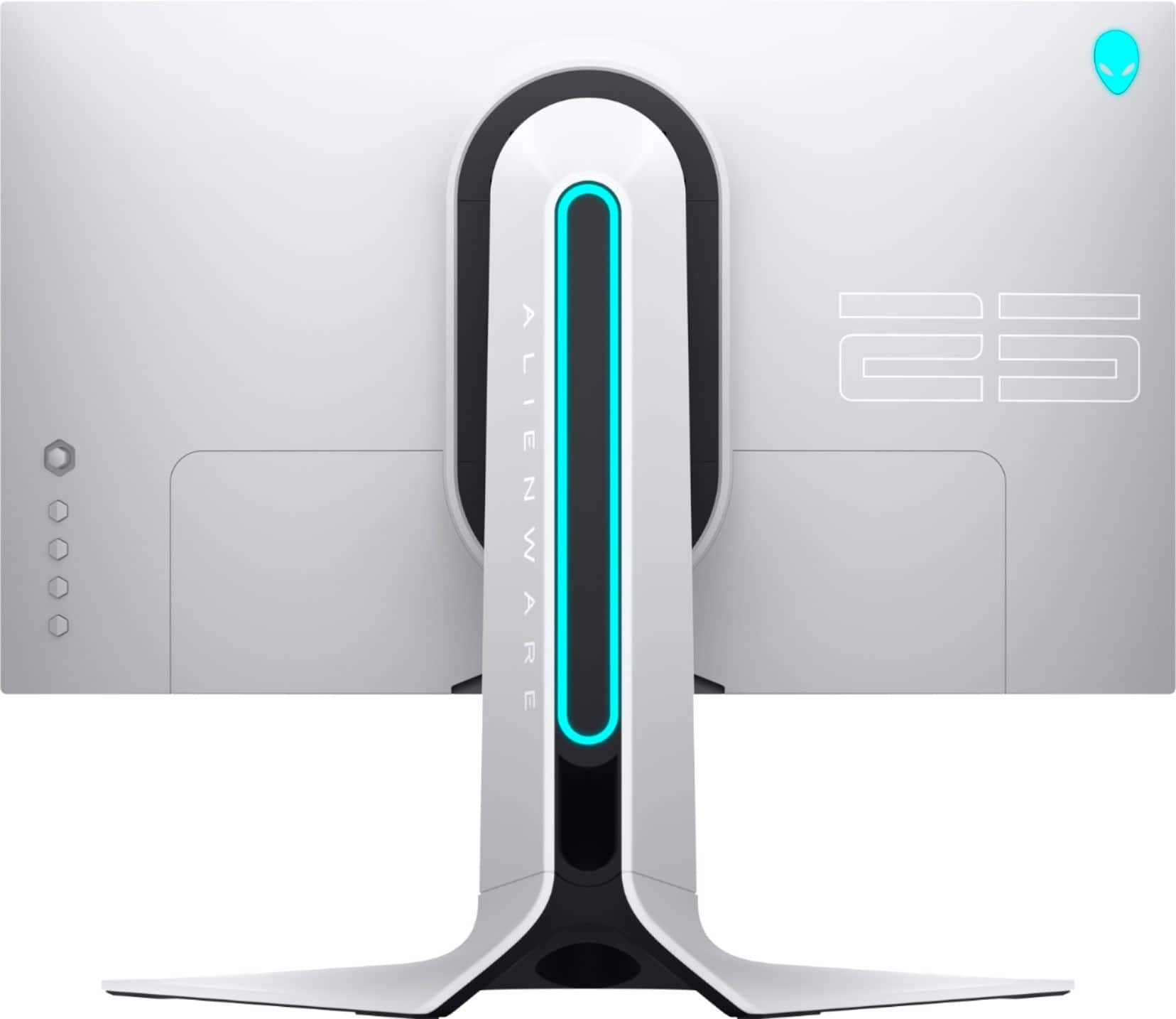 Back. Alienware - Geek Squad Certified Refurbished 24.5" IPS LED FHD FreeSync and G-SYNC Compatible Monitor - Lunar Light.