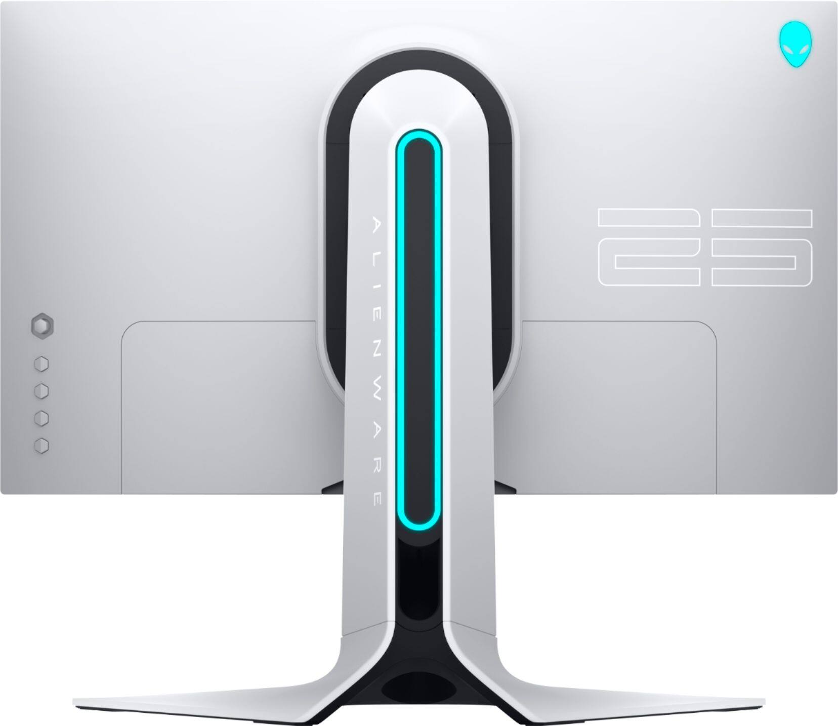 Back. Alienware - Geek Squad Certified Refurbished 24.5" IPS LED FHD FreeSync and G-SYNC Compatible Monitor - Lunar Light.