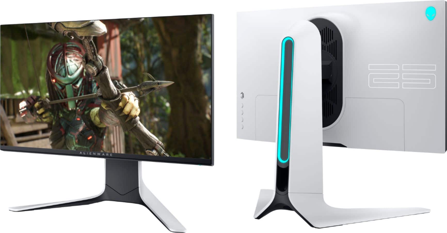 Alt View 15. Alienware - Geek Squad Certified Refurbished 24.5" IPS LED FHD FreeSync and G-SYNC Compatible Monitor - Lunar Light.