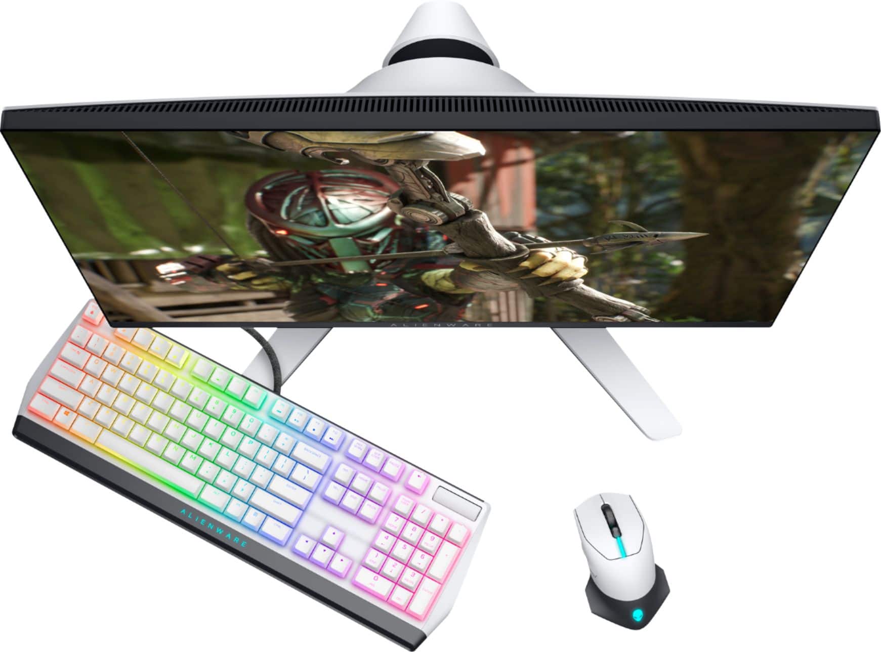 Alt View 16. Alienware - Geek Squad Certified Refurbished 24.5" IPS LED FHD FreeSync and G-SYNC Compatible Monitor - Lunar Light.