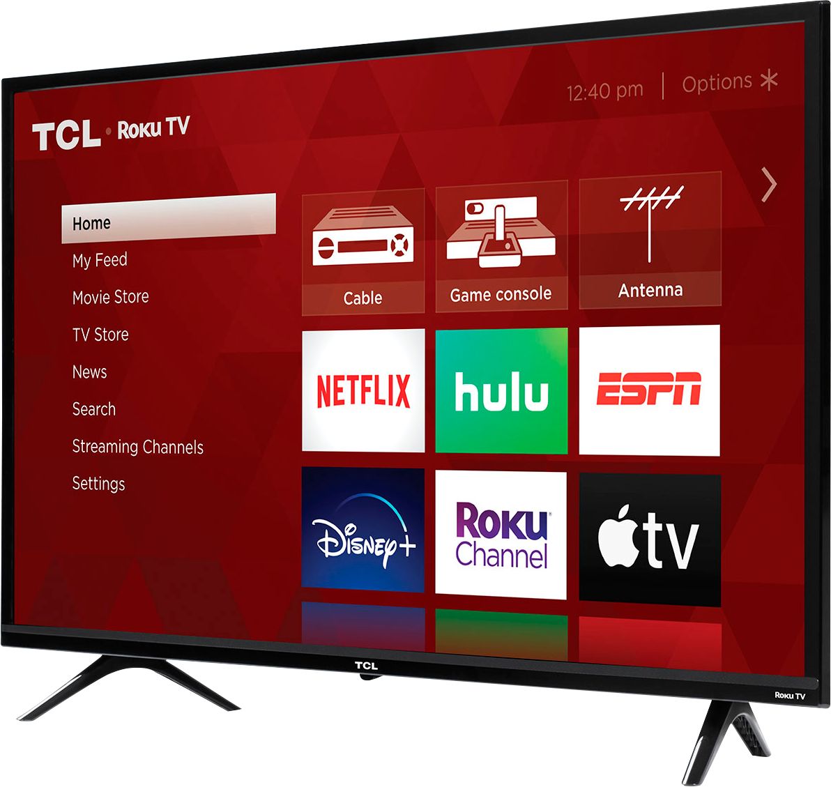 Left View: TCL - 32” Class 3-Series 720P HD LED Roku Smart TV – 32S335