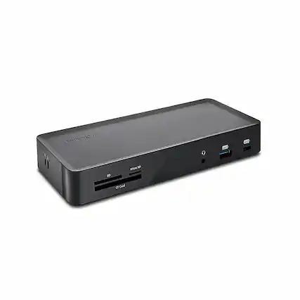 Front. Kensington - SD4900P USB-C and USB 3.0 10Gbps Triple 4K Hybrid Dock - 135W adapter - DP & HDMI - Win/Mac/Chrome - Black.