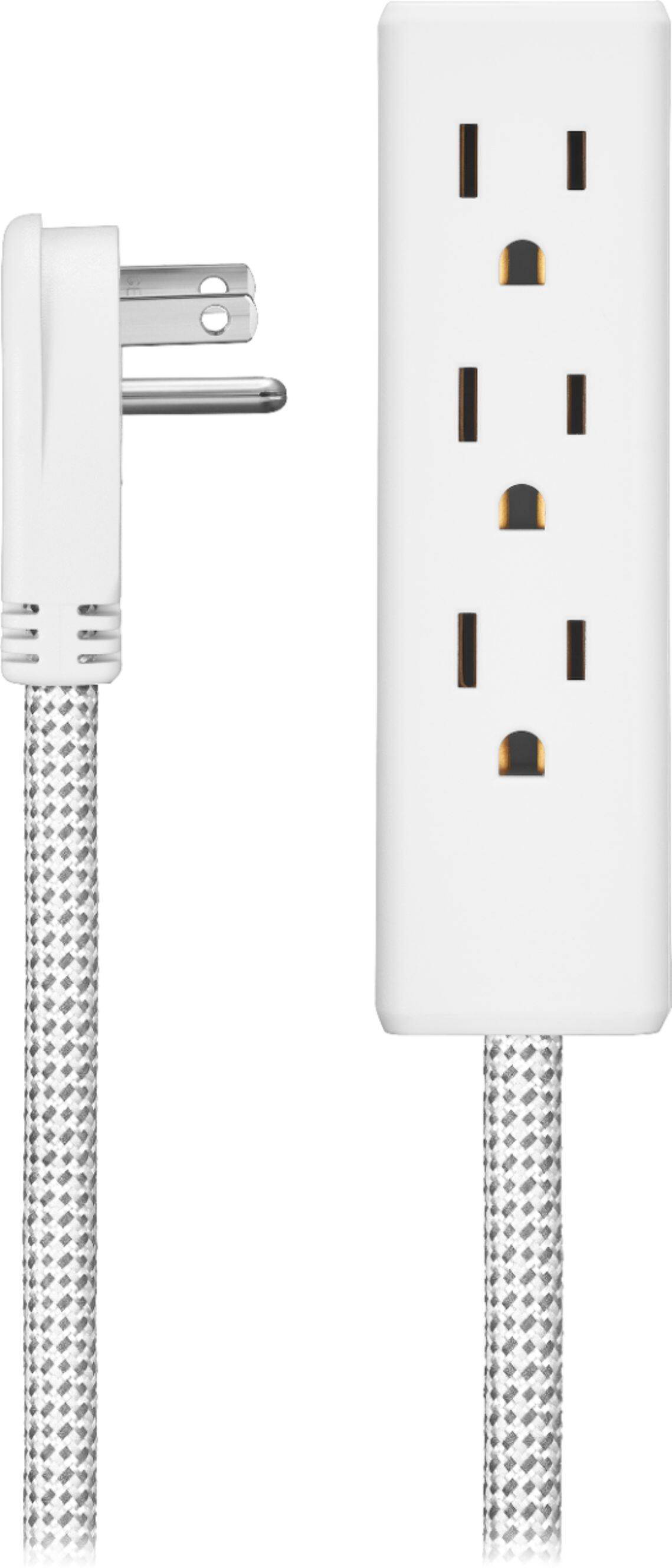 Alt View 11. Insignia™ - 12' 3-Outlet Extension Cable - White.