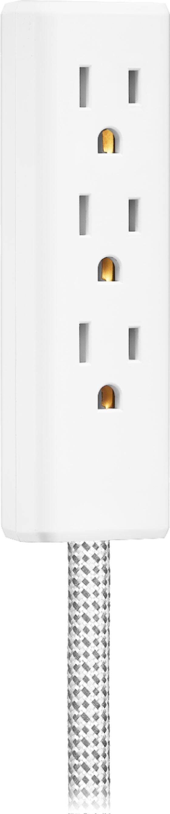 Alt View 13. Insignia™ - 12' 3-Outlet Extension Cable - White.