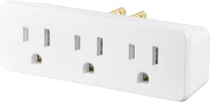 Insignia™ - 3-Plug Outlet Extender - White - Front_Zoom