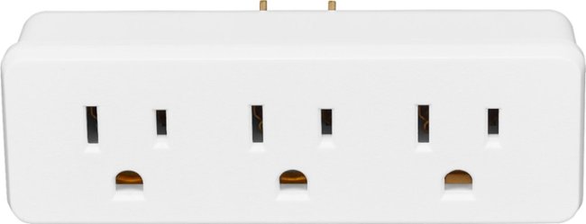 Insignia™ - 3-Plug Outlet Extender - White_1