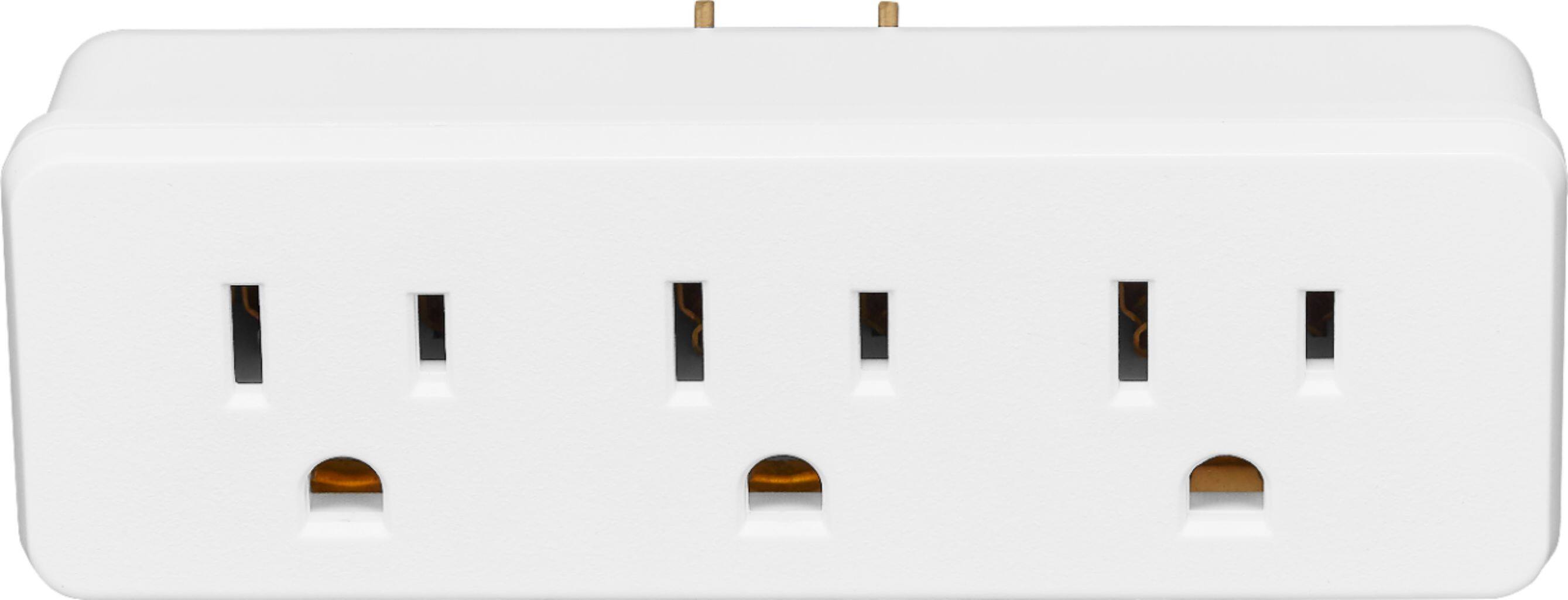 Alt View 12. Insignia™ - 3-Plug Outlet Extender - White.