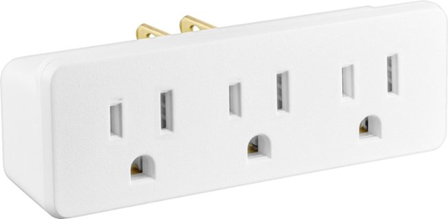 Insignia™ - 3-Plug Outlet Extender - White_2