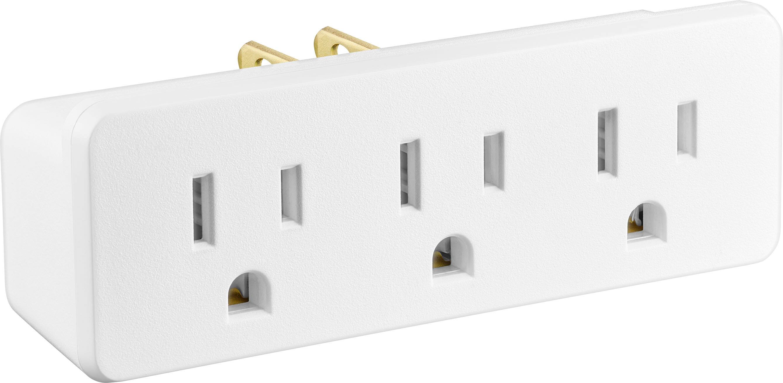 Alt View 13. Insignia™ - 3-Plug Outlet Extender - White.