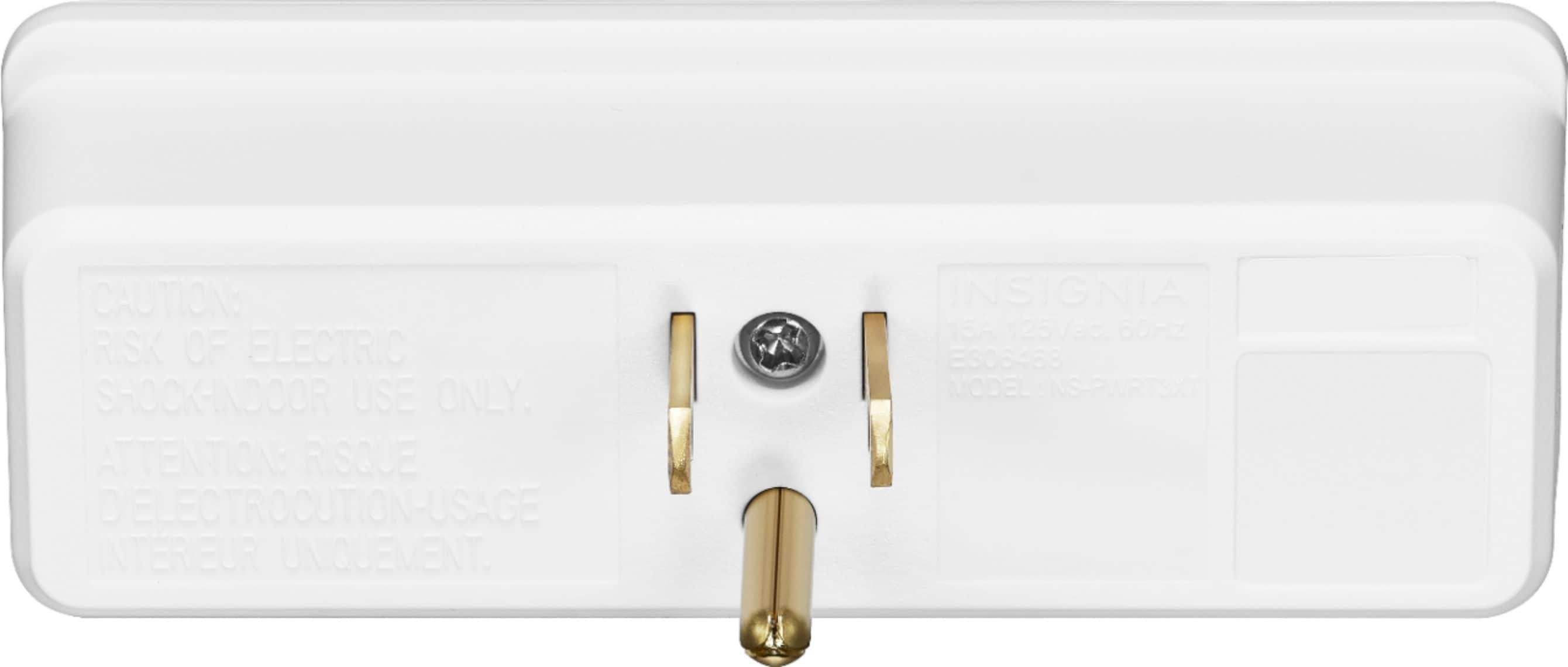 Alt View 14. Insignia™ - 3-Plug Outlet Extender - White.