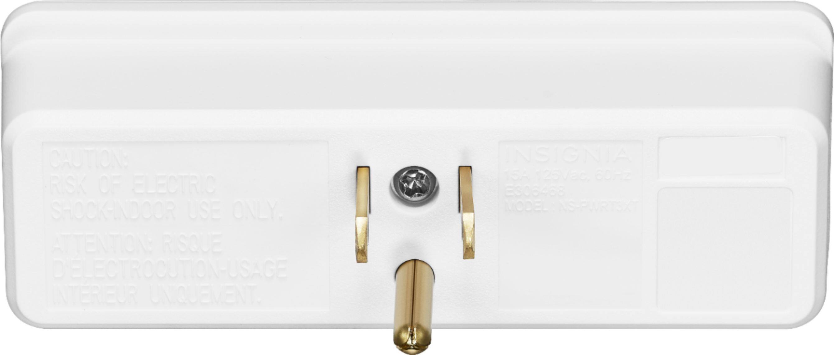 Alt View 14. Insignia™ - 3-Plug Outlet Extender - White.