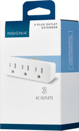 Insignia™ - 3-Plug Outlet Extender - White_4