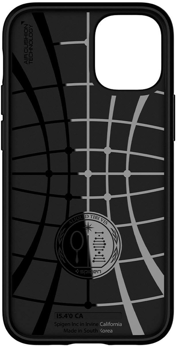 Left. Spigen - Core Armor Case for Apple iPhone 12/12 Pro - Black.