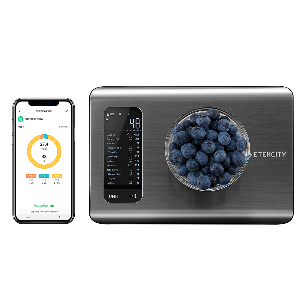 Etekcity Nutrition Smart Food Kitchen Scale, Digital Ounces and Grams for  Cooking, Baking, Meal Prep, Dieting, and Weight Loss, 11 Pounds-Bluetooth