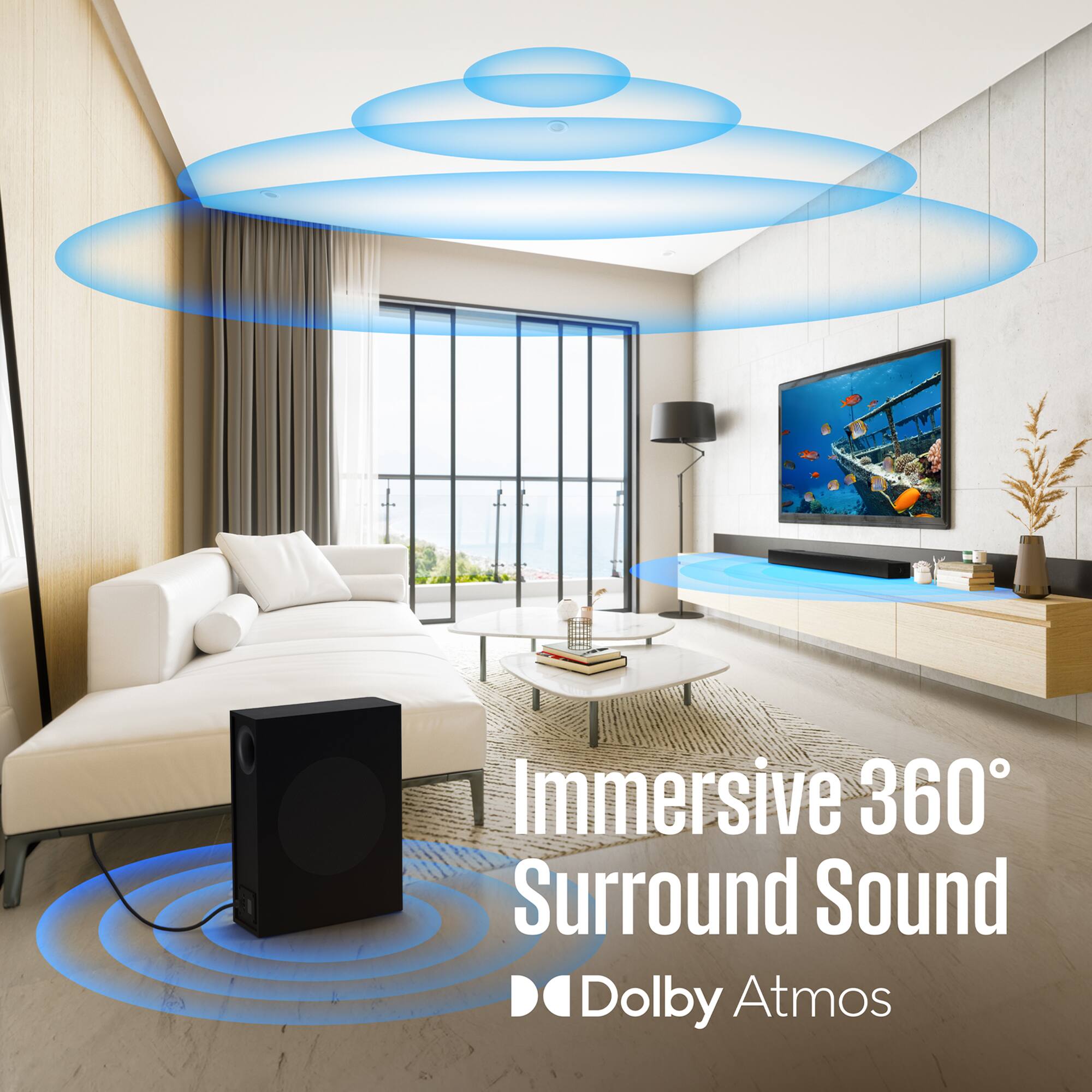 Immersive 360° Surround Sound  
Dolby Atmos