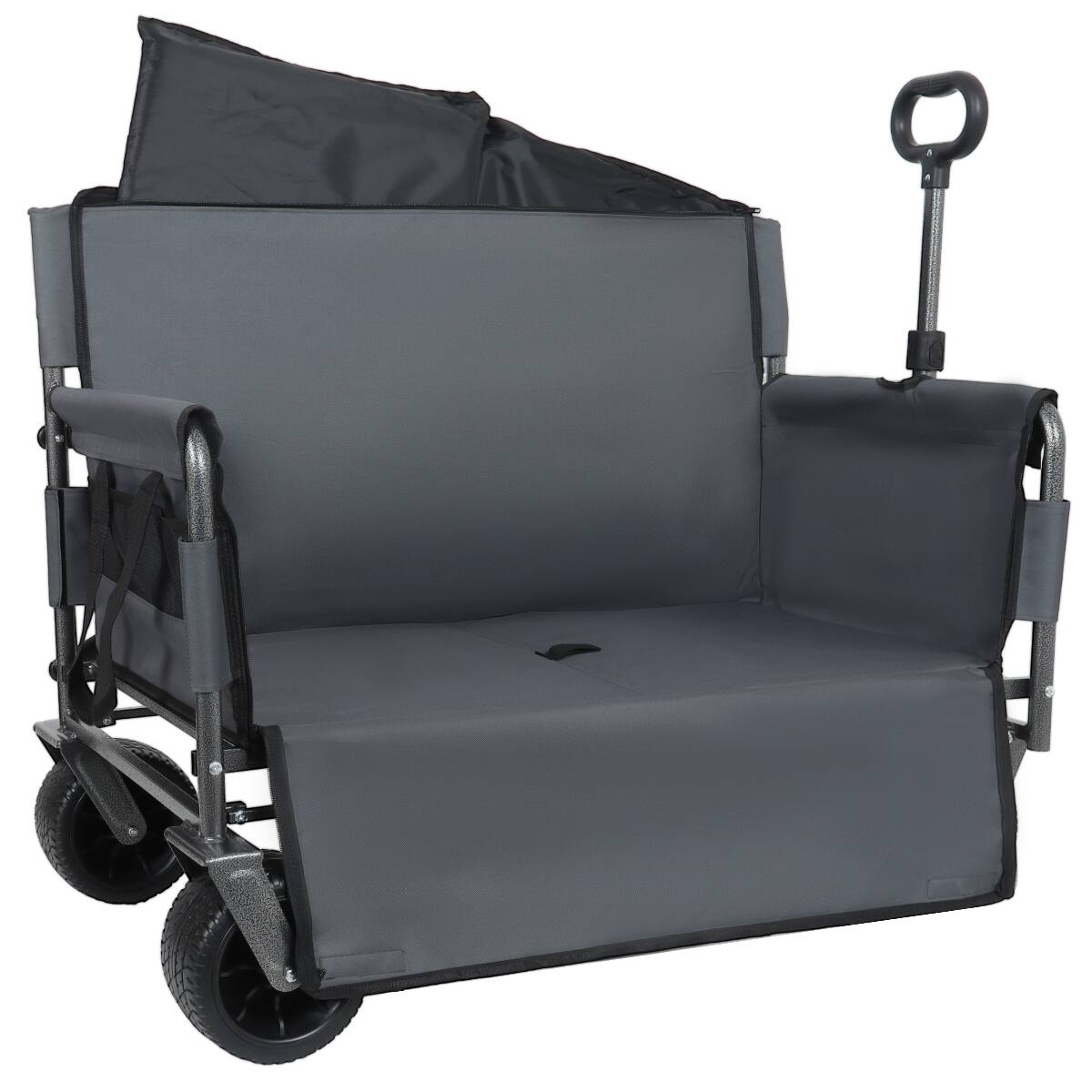 Alt View 7. Loheer - Loheer Convertible Folding Wagon with Bench Seat, 500 lb Capacity Utility Cart for Camping and Garden.