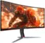 Angle. AOC - CU34G2XP 34" VA Curved Gaming Monitor, WQHD (3440x1440), 180Hz, 1ms, Freesync, HDR 400 - Black/Silver/Red.