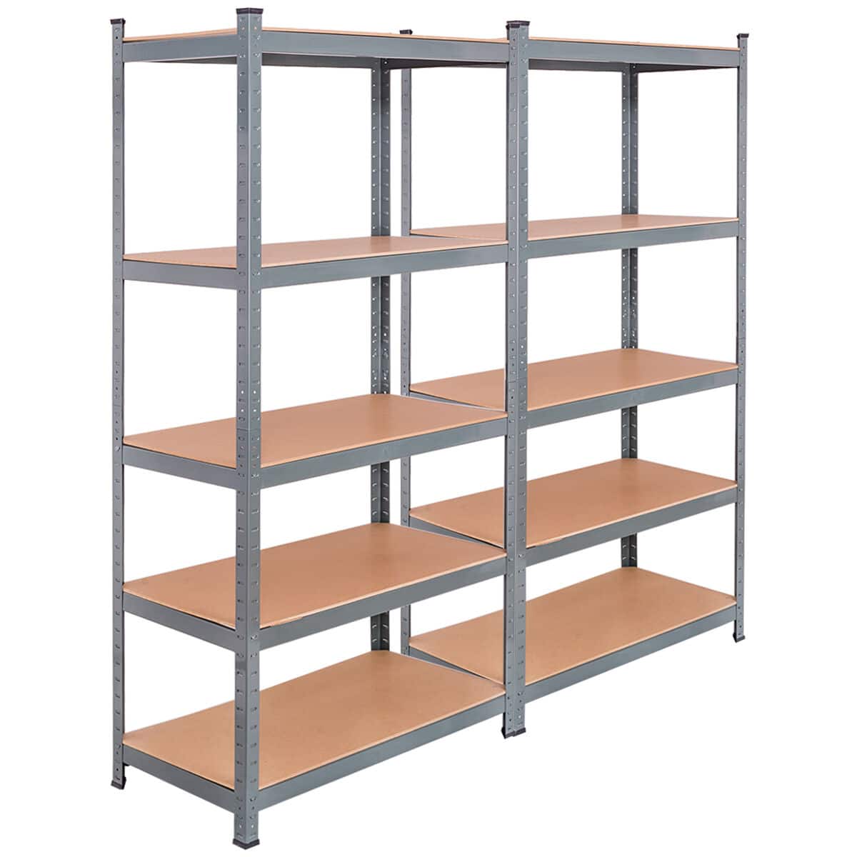 Gymax - 5-tier 72'' Steel Garage Shelf Metal Storage Adjustable Unit - Brown
