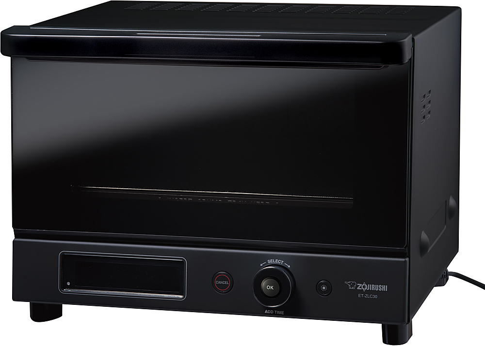 Angle View: Elite Platinum - 0.8Cu. Ft. Multi-function Toaster Oven with Rotisserie & Grill/Griddle Oven Top - black