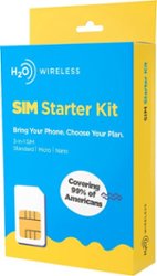 H2O Wireless - Smart SIM Starter Kit 3-in-1 SIM Card for Unlocked Phones - Front_Zoom