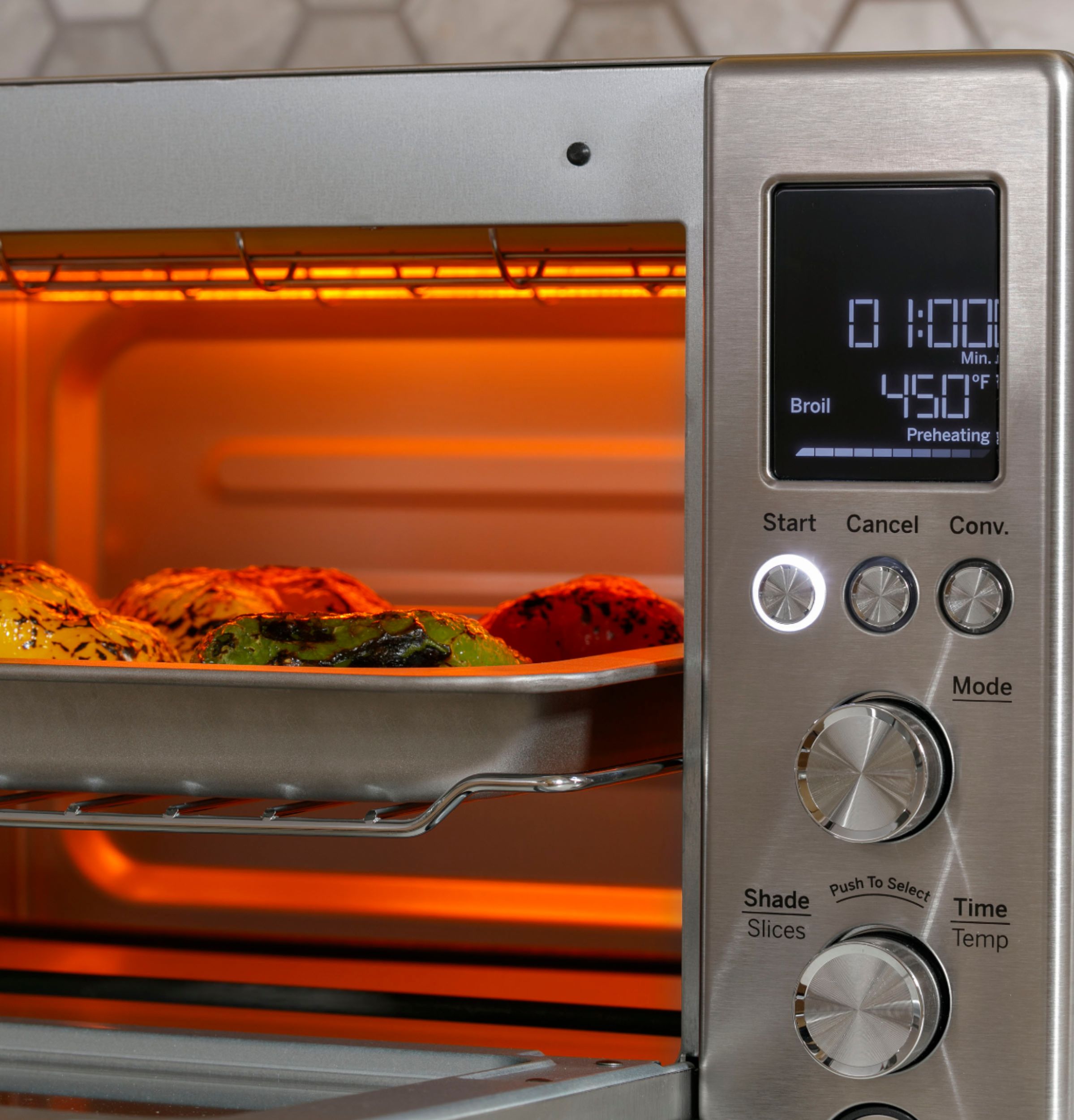 General Electric Stainless Countertop Broil Bake Convection Toaster Oven