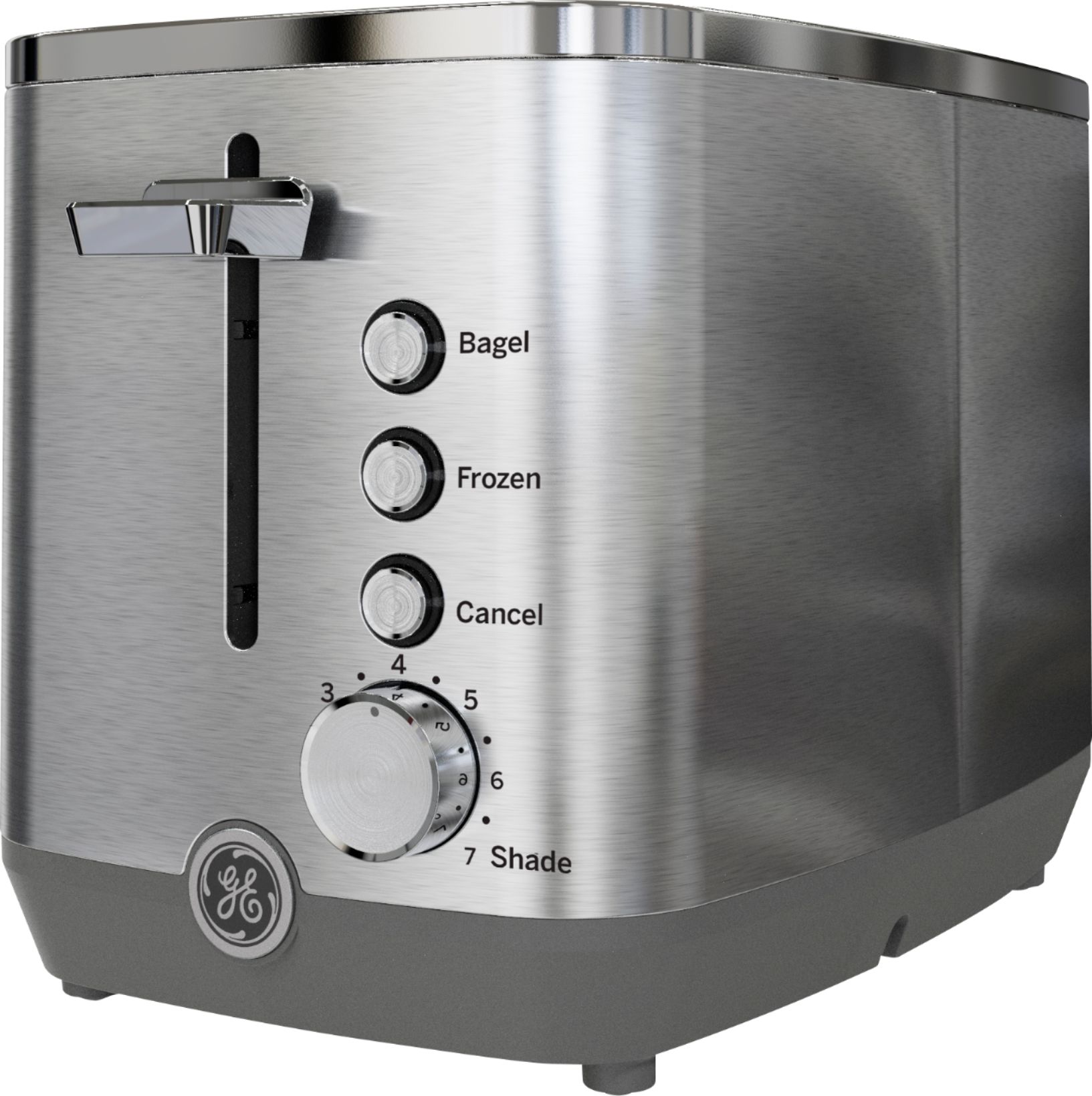 Angle View: GE - 4-Slice Toaster - Stainless Steel