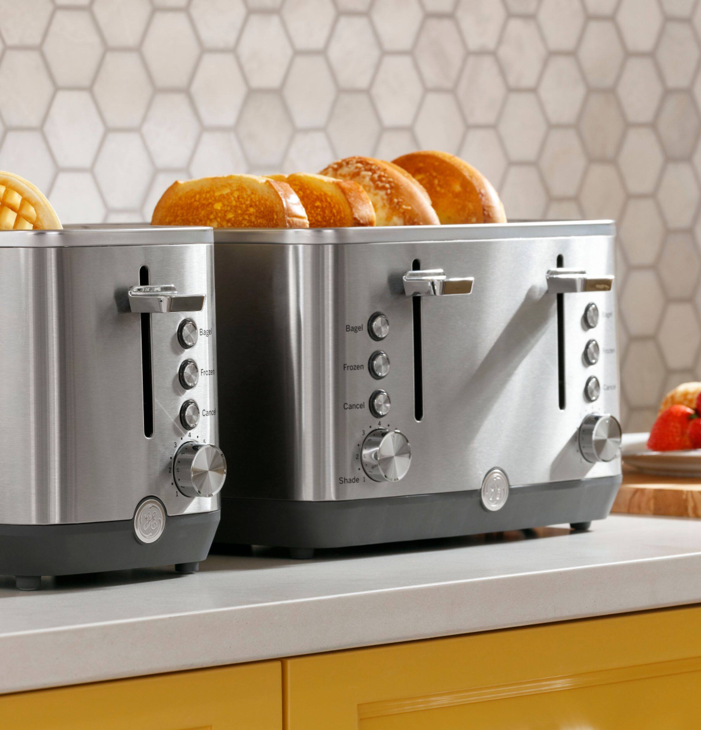 Alt View 17. GE - 2-Slice Toaster - Stainless Steel.