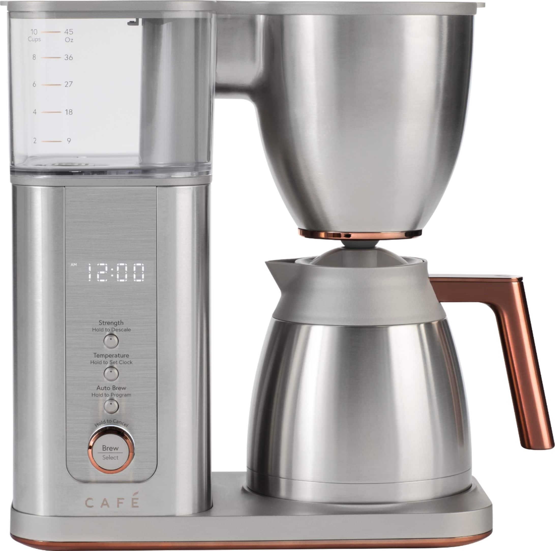 Front. Café - Smart Drip 10-Cup Coffee Maker with WiFi - Brushed Stainless Steel.