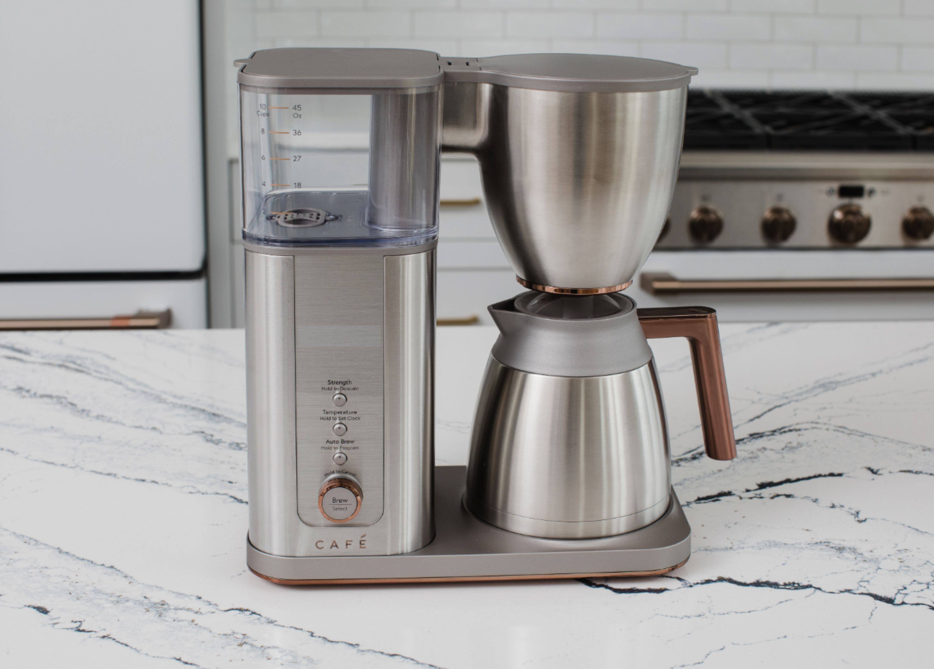 Alt View 30. Café - Smart Drip 10-Cup Coffee Maker with WiFi - Brushed Stainless Steel.
