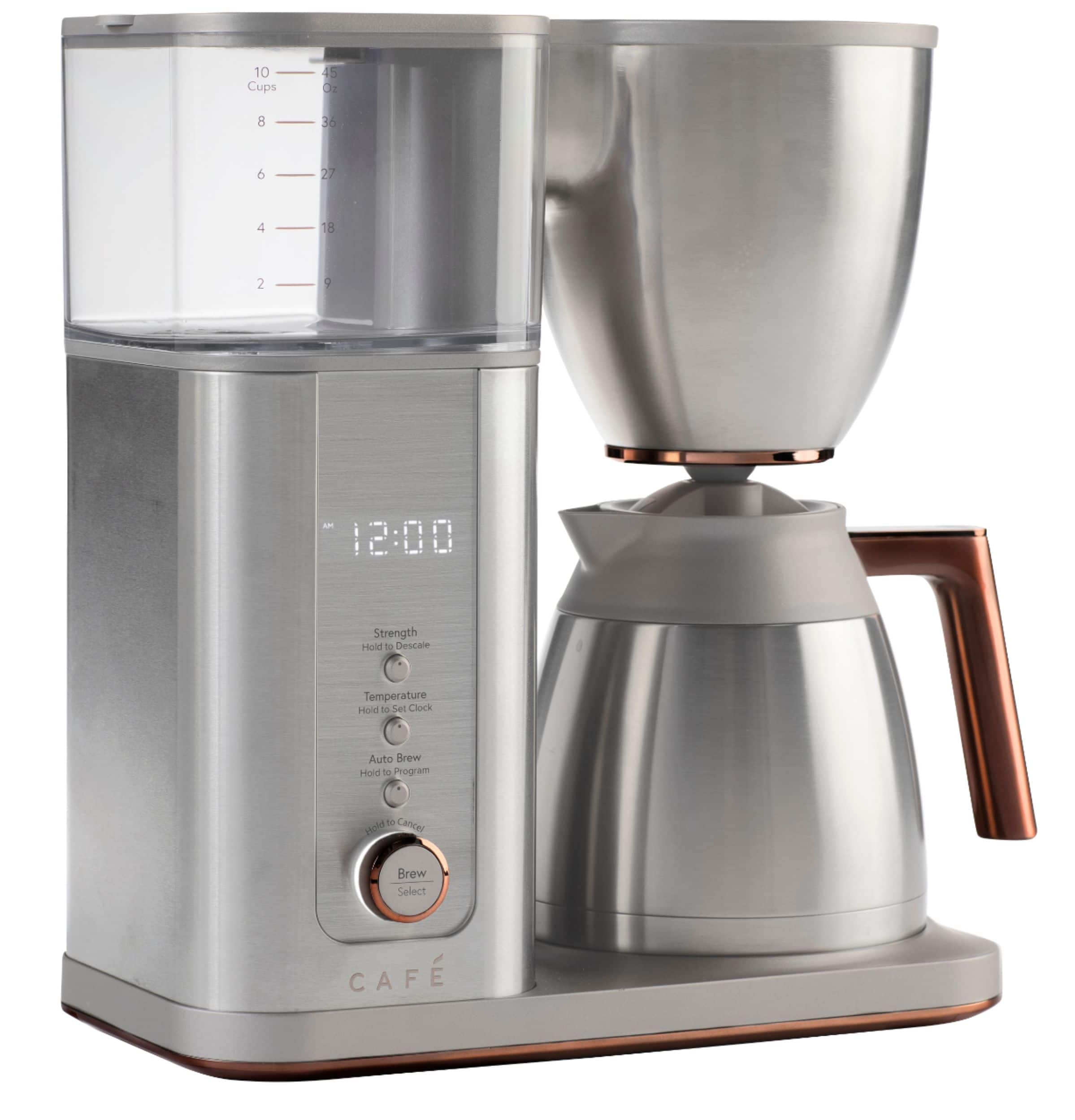 Left. Café - Smart Drip 10-Cup Coffee Maker with WiFi - Brushed Stainless Steel.