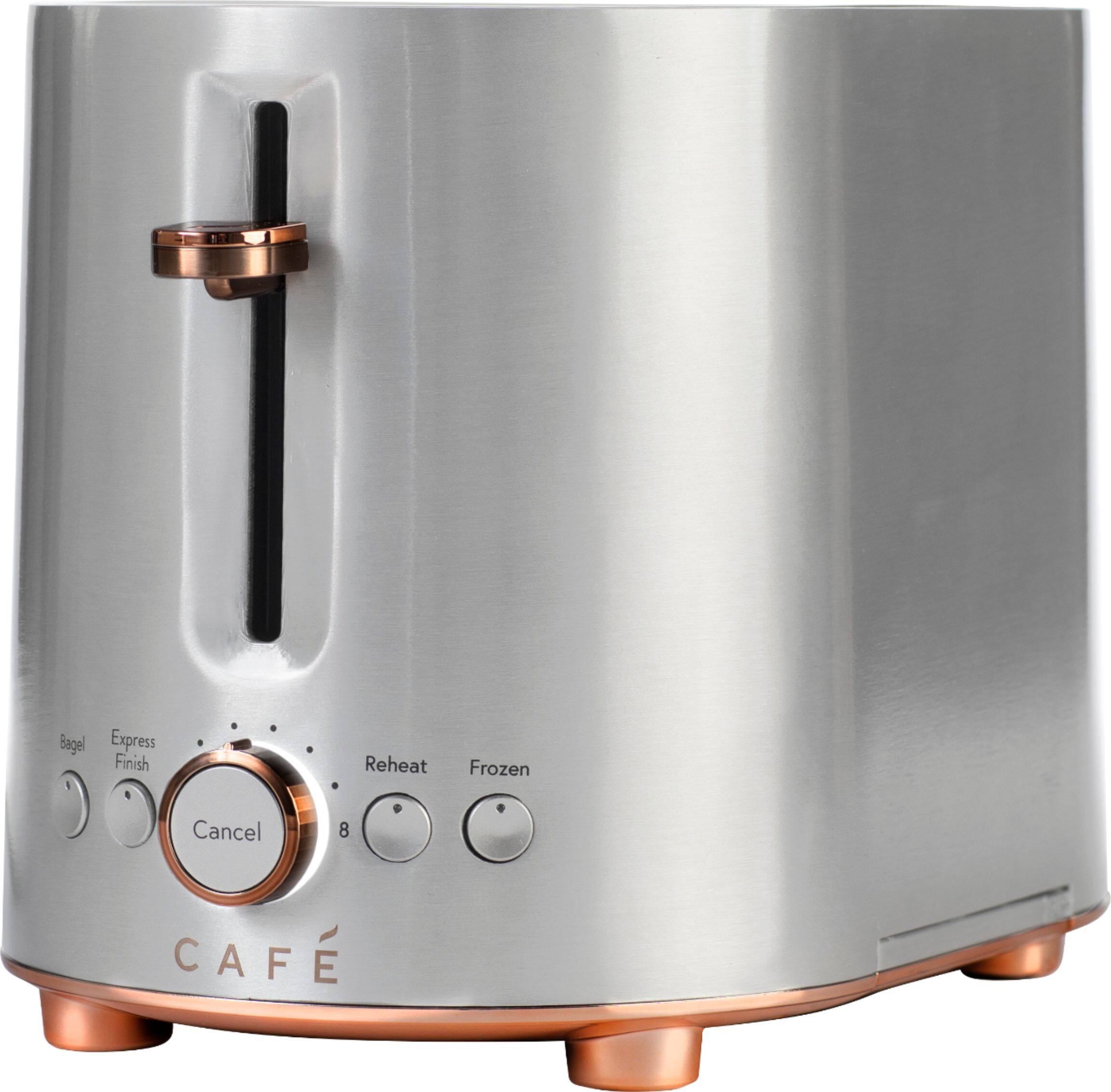 Angle. Café - Specialty 2-Slice Toaster - Stainless Steel.