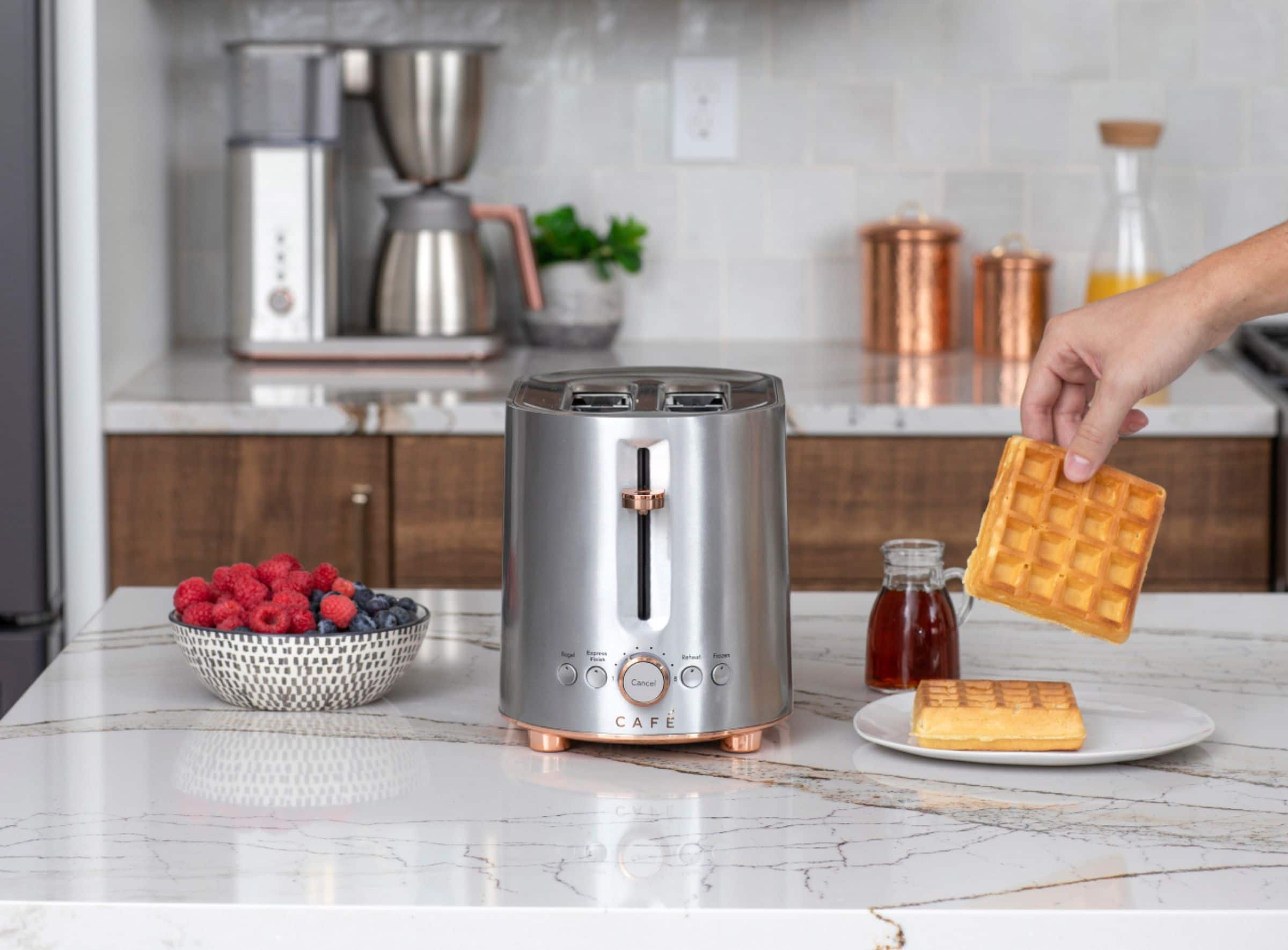 Alt View 26. Café - Specialty 2-Slice Toaster - Stainless Steel.