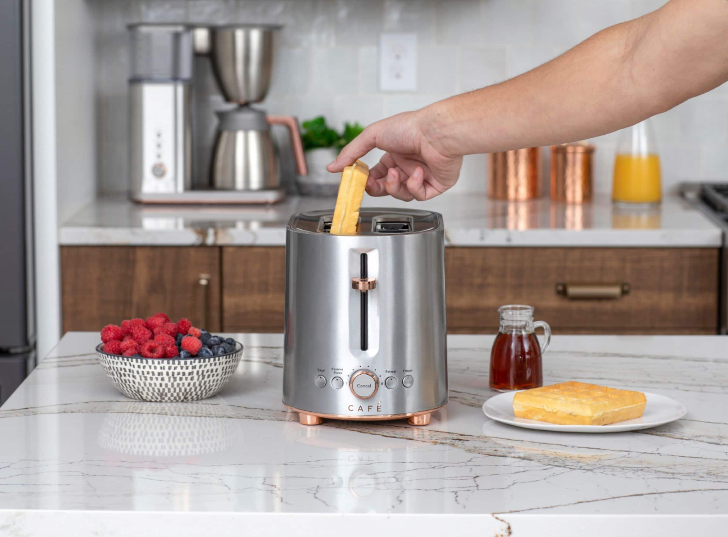 Alt View 27. Café - Specialty 2-Slice Toaster - Stainless Steel.