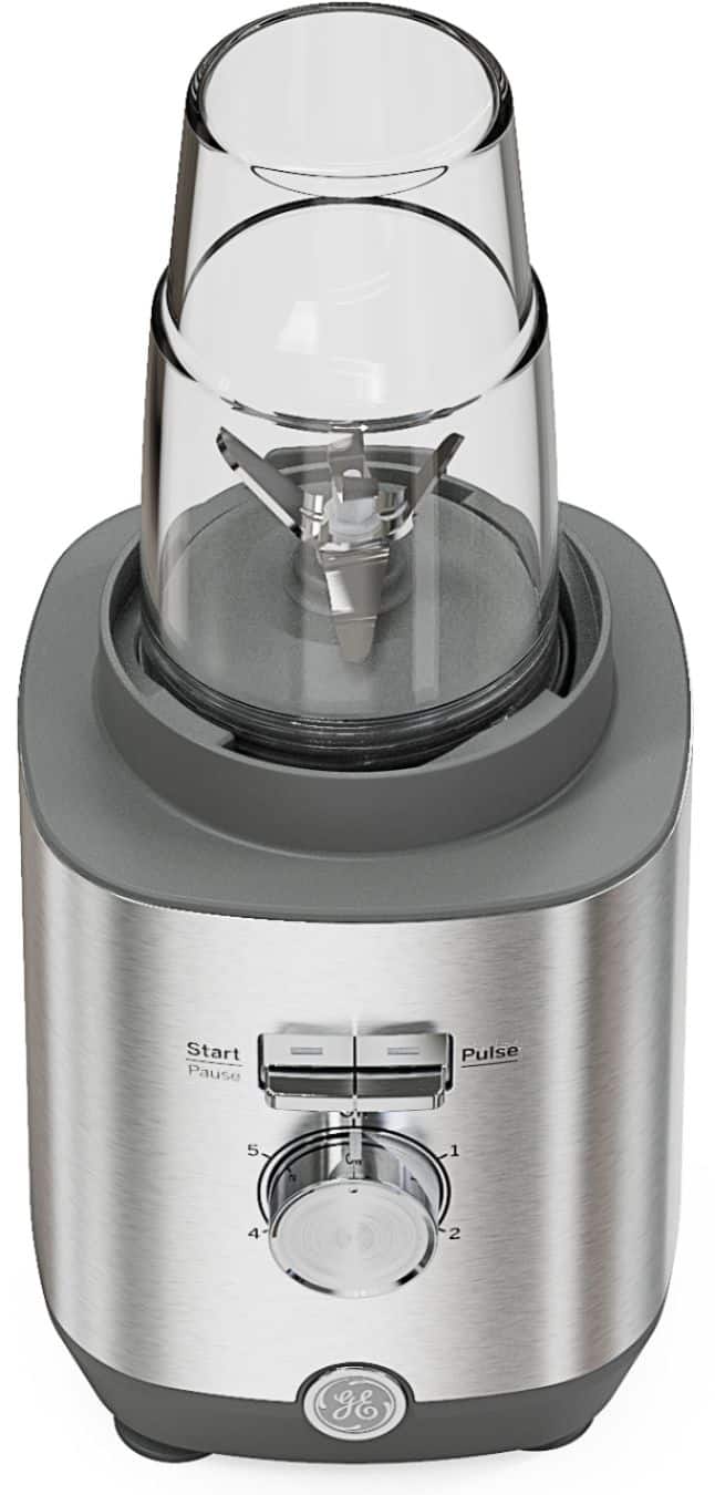 Alt View 17. GE - 5-Speed 64-Oz. Blender with Blender Cups - Stainless Steel.