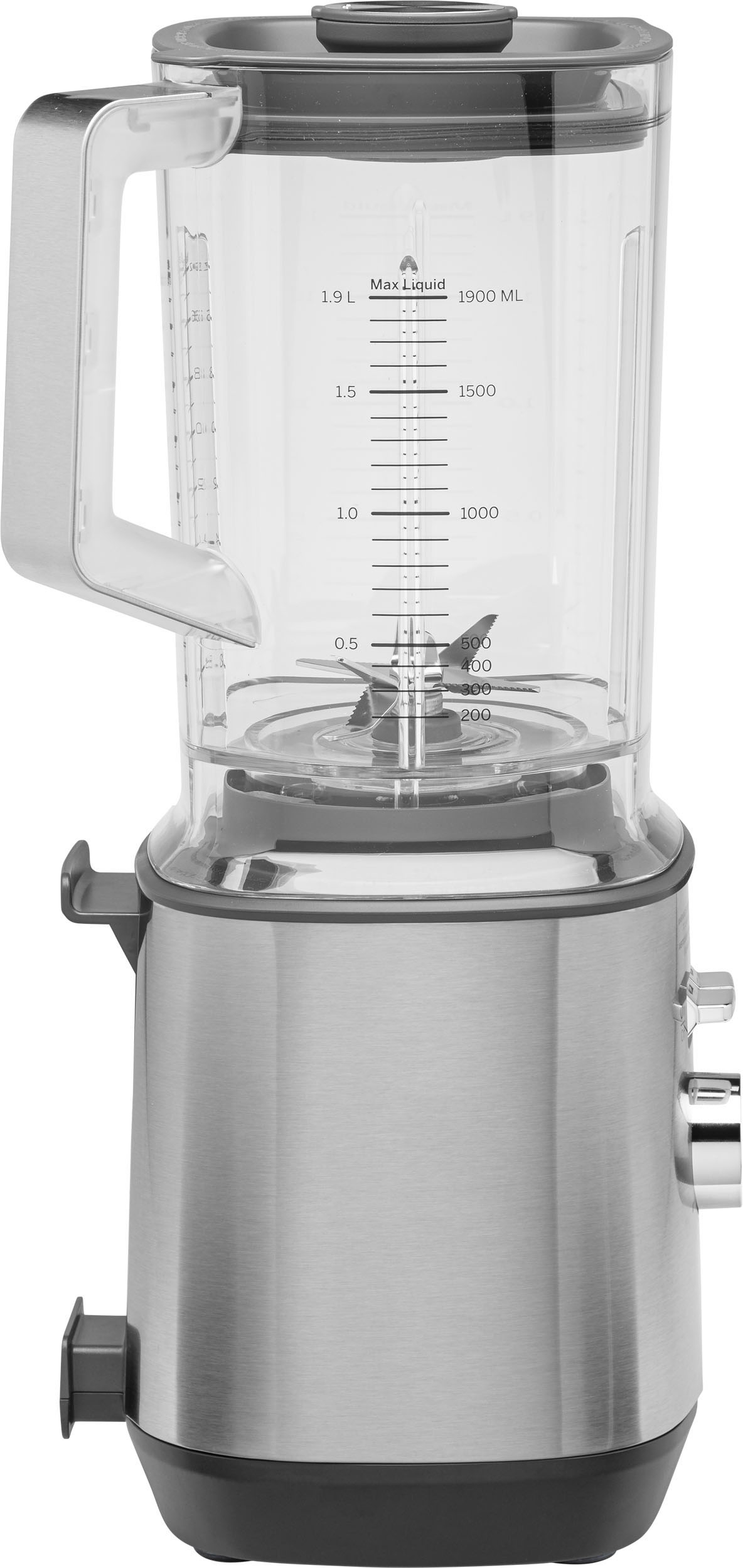 Left View: GE - 5-Speed 64-Oz. Blender with Blender Cups - Stainless Steel