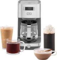 GE - Classic Drip 12-Cup Coffee Maker - Stainless Steel - Front_Zoom
