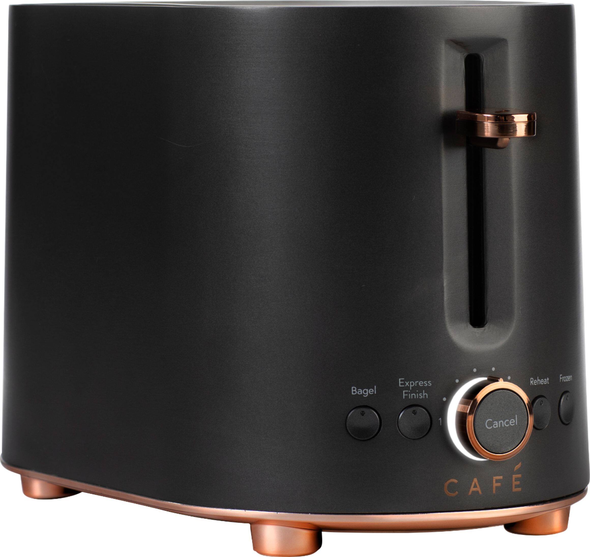 Angle. Café - Specialty 2-Slice Toaster - Matte Black.