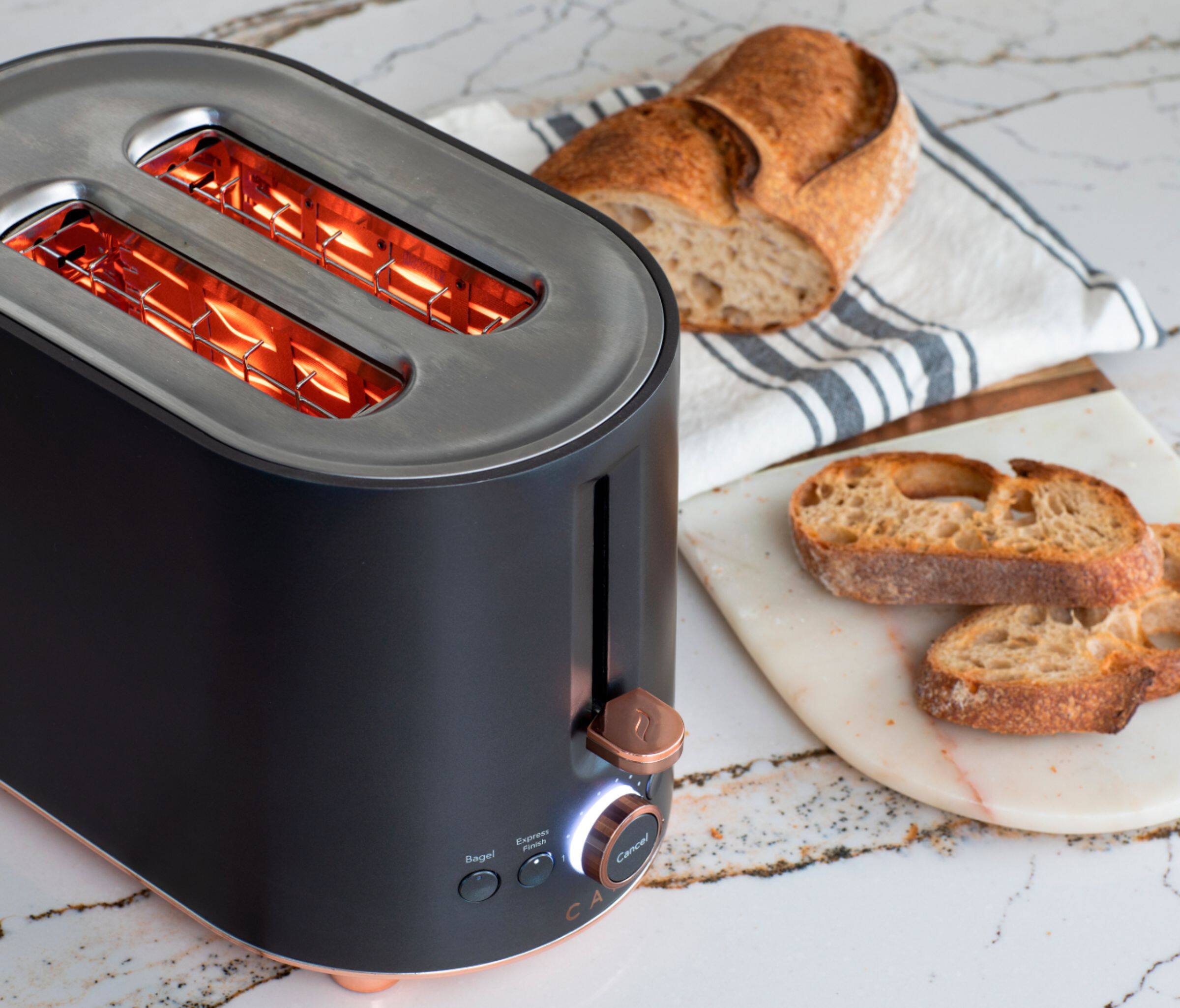 Alt View 18. Café - Specialty 2-Slice Toaster - Matte Black.