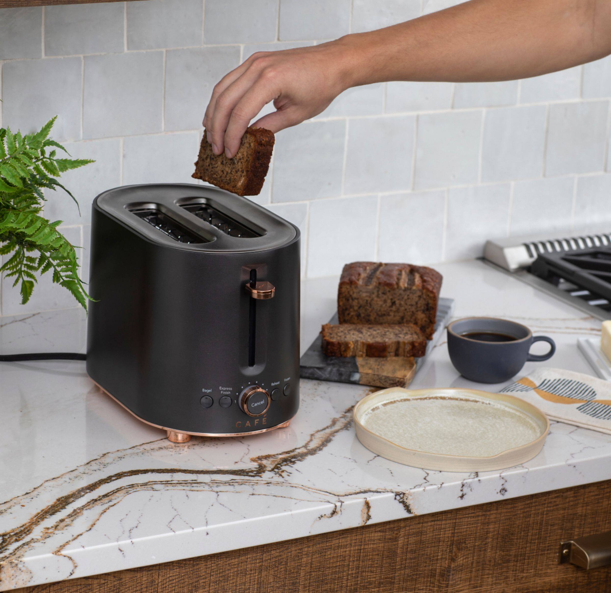 Alt View 23. Café - Specialty 2-Slice Toaster - Matte Black.