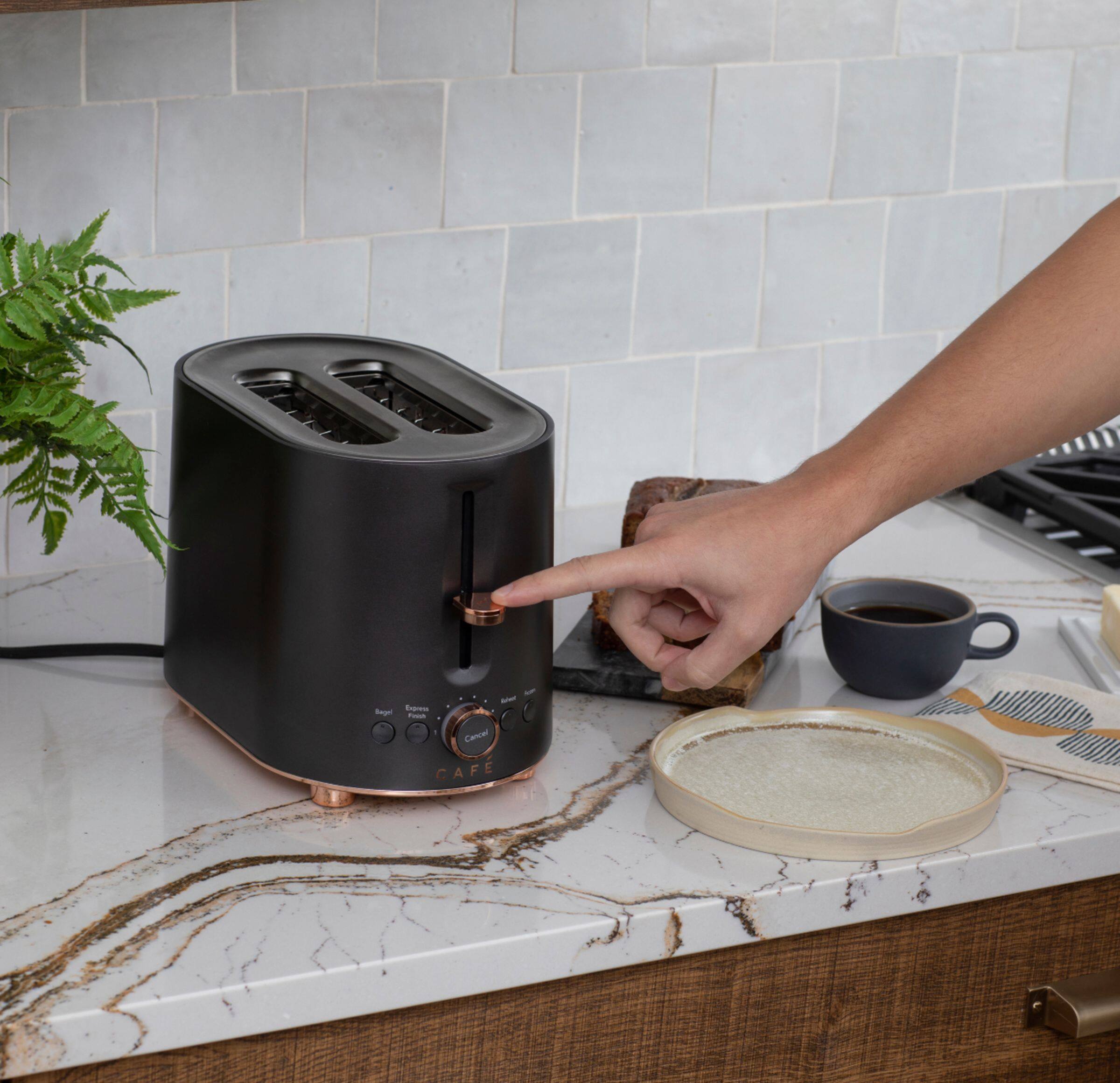 Alt View 26. Café - Specialty 2-Slice Toaster - Matte Black.