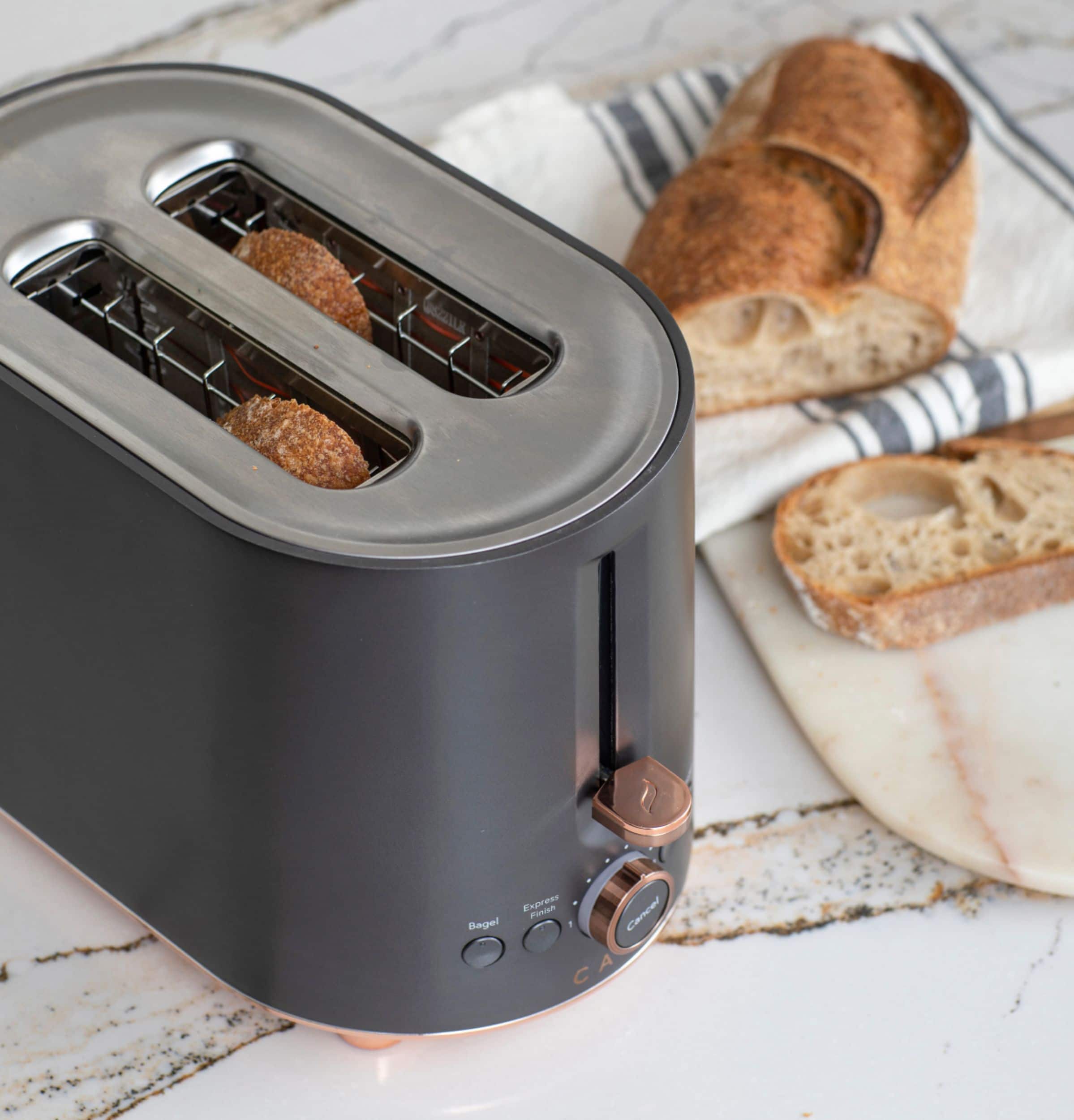 Alt View 27. Café - Specialty 2-Slice Toaster - Matte Black.