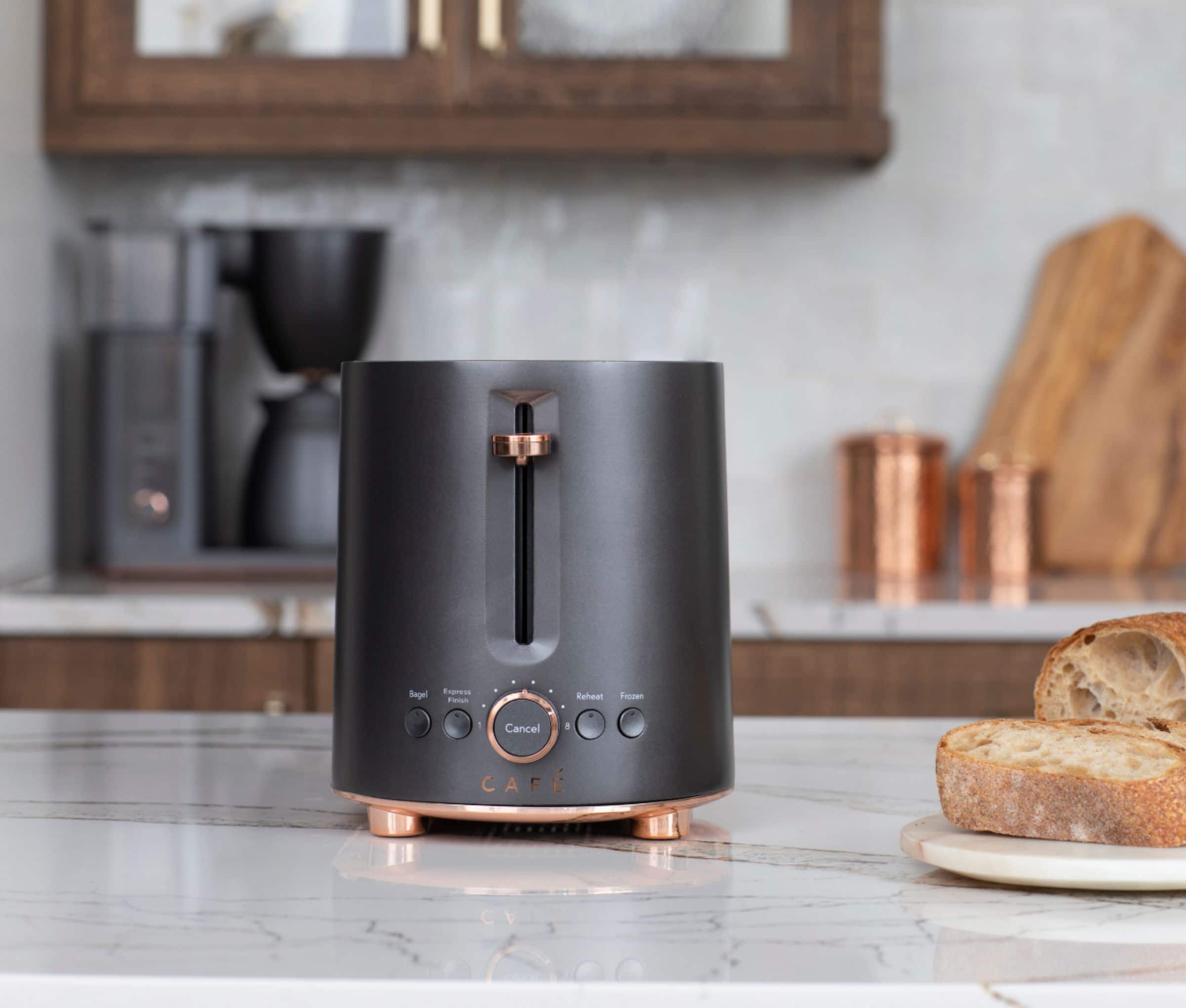 Alt View 28. Café - Specialty 2-Slice Toaster - Matte Black.