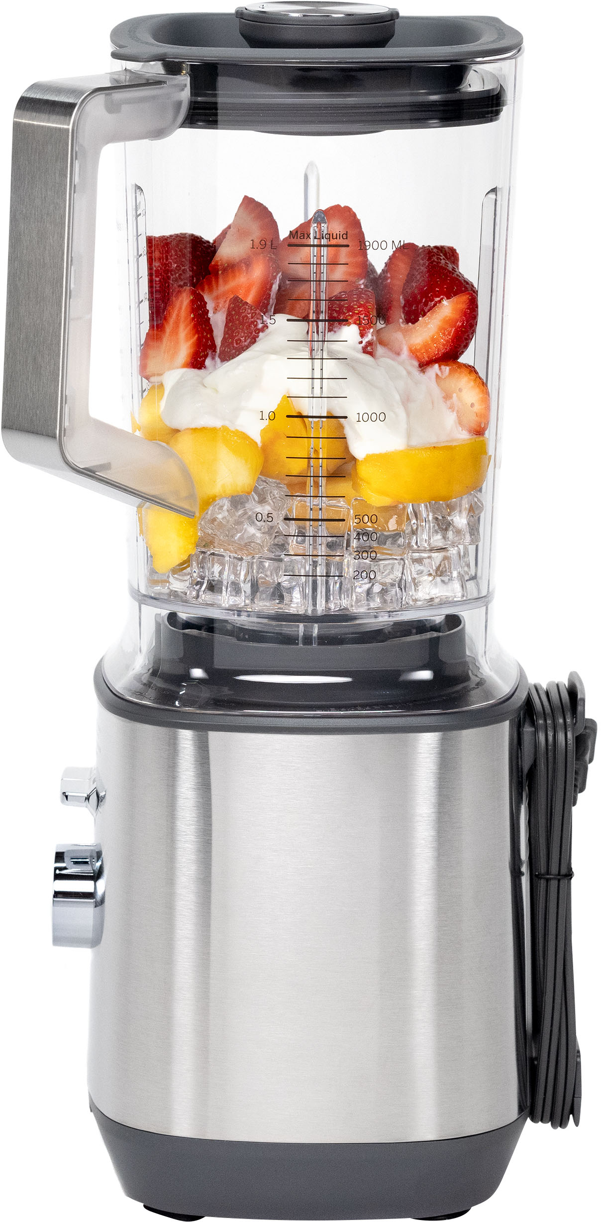 Angle View: GE - 5-Speed 64-Oz. Blender - Stainless Steel