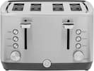 Front. GE - 4-Slice Toaster - Stainless Steel.