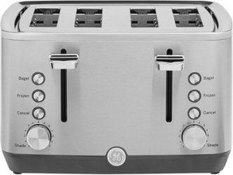 GE - 4-Slice Toaster - Stainless Steel - Front_Zoom