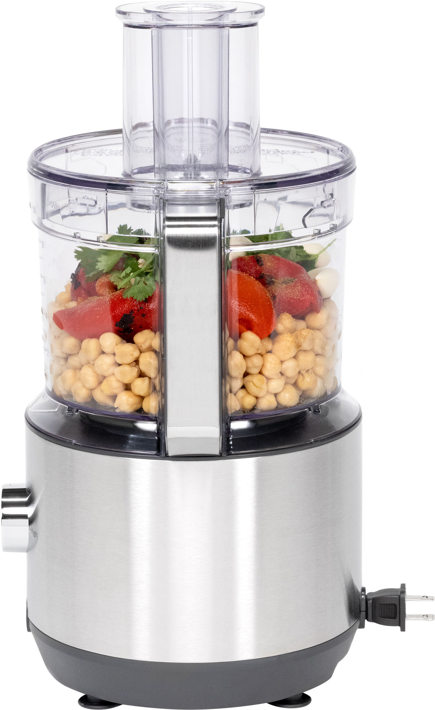 Angle View: GE - 12-Cup Food Processor - Stainless Steel